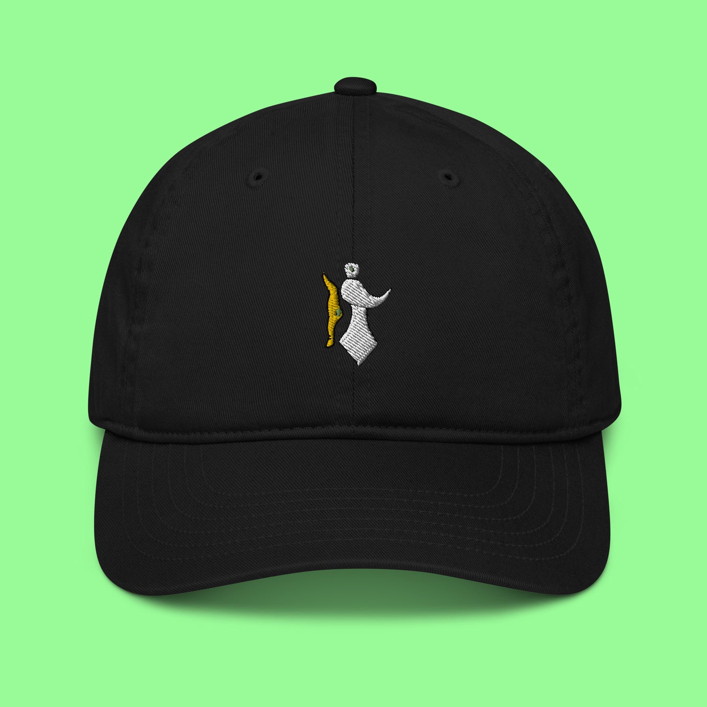 Black strapback cap