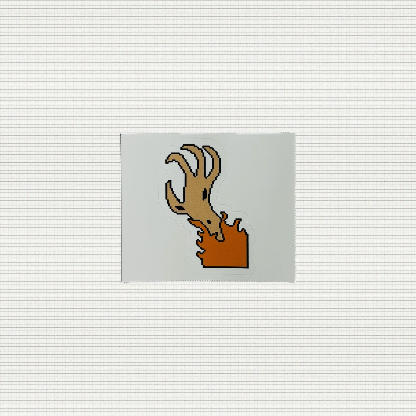 Burning Hand Premium Pixel Sticker