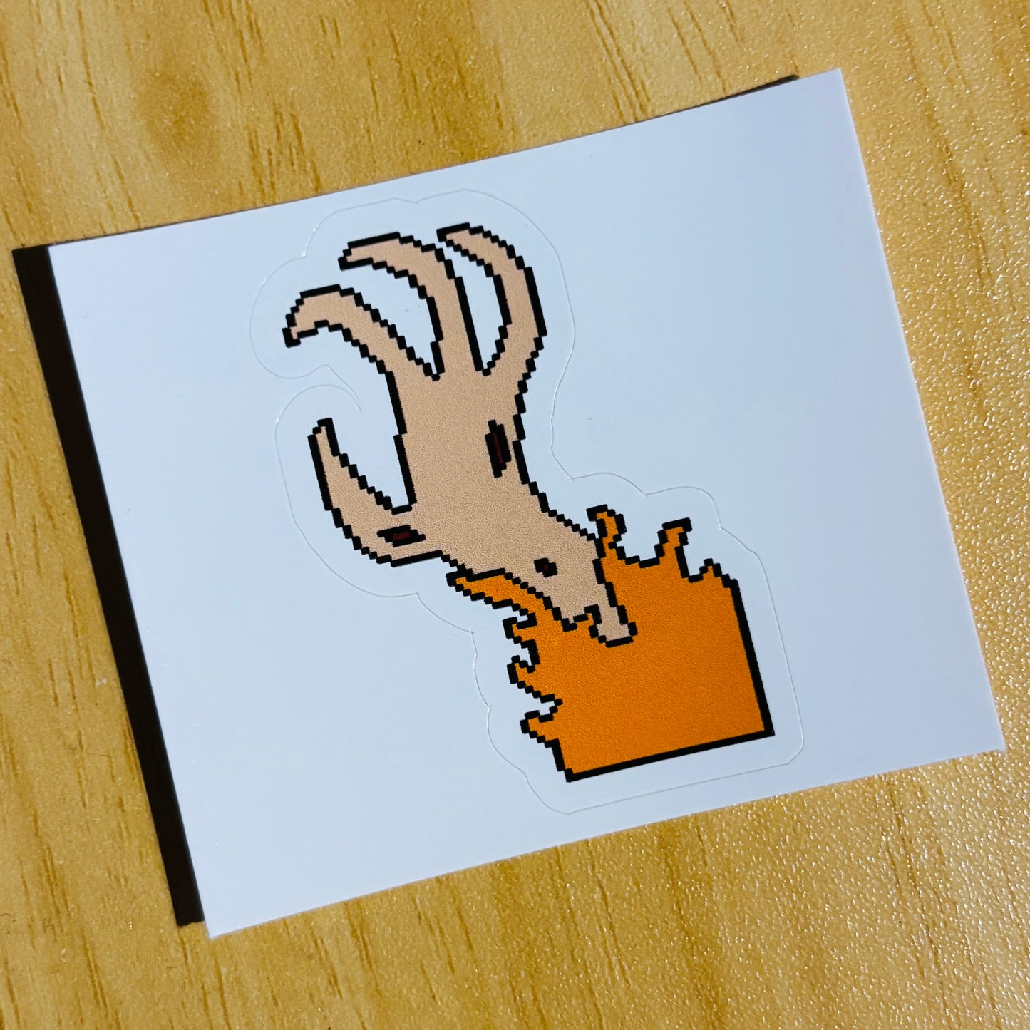 Burning Hand Premium Pixel Sticker